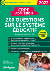 CRPE  200 QUESTIONS SUR LE SYSTEME EDUCATIF - PROFESSEUR DES ECOLES  ANOUVEAU CONCOURS 2022