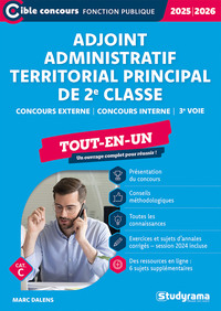 CIBLE CONCOURS FONCTION PUBLIQUE - ADJOINT ADMINISTRATIF TERRITORIAL PRINCIPAL DE 2E CLASSE  TOUT-EN