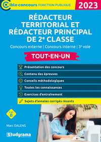 REDACTEUR TERRITORIAL ET REDACTEUR PRINCIPAL DE 2E CLASSE  TOUT-EN-UN (CATEGORIE B  CONCOURS 2023) -