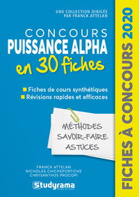 Concours puissance alpha post-bac en 30 fiches