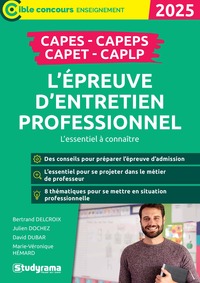 CIBLE CONCOURS ENSEIGNEMENT - CAPES, CAPEPS, CAPET, CAPLP  LEPREUVE DENTRETIEN PROFESSIONNEL - L'ESS