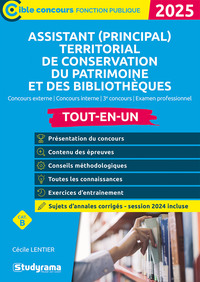 Assistant (principal) territorial de conservation du patrimoine et des bibliothèques – Tout-en-un (Catégorie B –?Concours 2025)