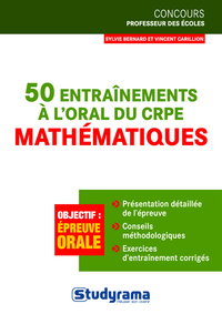 50 entraînements à l'oral du CRPE - Mathématiques