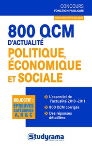 800 QCM d'actualité politique, économique et sociale