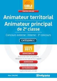 Animateur territorial animateur principal de 2e classe concours 2017