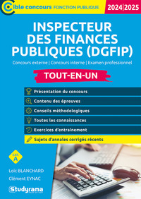 CIBLE CONCOURS FONCTION PUBLIQUE - INSPECTEUR DES FINANCES PUBLIQUES (DGFIP)  TOUT-EN-UN (CATEGORIE