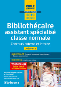 BIBLIOTHECAIRE ASSISTANT SPECIALISE CLASSE NORMALE - CONCOURS EXTERNE ET INTERNE