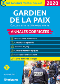 GARDIEN DE LA PAIX 2020 - ANNALES CORRIGEES