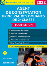 AGENT DE CONSTATATION PRINCIPAL DES DOUANES DE 2E CLASSE - CONCOURS 2022  CATEGORIE C