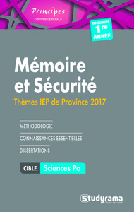 La mémoire et la sécurité  - Concours 1re année