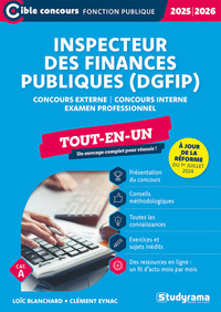 CIBLE CONCOURS FONCTION PUBLIQUE - INSPECTEUR DES FINANCES PUBLIQUES (DGFIP)  TOUT-EN-UN (CATEGORIE