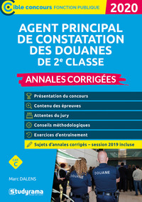 Agent principal de constatation des douanes de 2e classe Annales corrigées