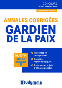 Annales corrigées Gardien de la paix