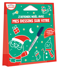 J'attends Noël avec mes dessins sur vitre
