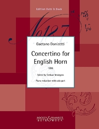 CONCERTINO FOR ENGLISH HORN - CRITICAL EDITION BY STEFAAN VERDEGEM. COR ANGLAIS AND ORCHESTRA. REDUC