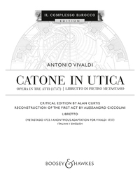 IL COMPLESSO BAROCCO EDITION - CATONE IN UTICA - OPERA IN TRE ATTI. SOLOISTS, CHOIR AND ORCHESTRA. L