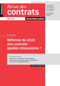 REVUE DES CONTRATS HORS SERIE 2016