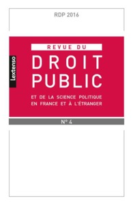 REVUE DU DROIT PUBLIC N 4 2016