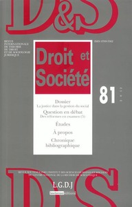 REVUE DROIT ET SOCIETE N 81 - 2012