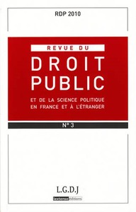REVUE DU DROIT PUBLIC N 3 2010