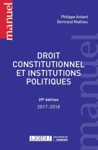 DROIT CONSTITUTIONNEL ET INSTITUTIONS POLITIQUES 29EME EDITION