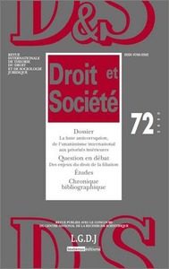 REVUE DROIT ET SOCIETE N 72 - 2009