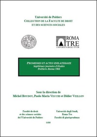 PROMESSES ET ACTES UNILATERAUX - SOUS LA DIRECTION DE MICHEL BOUDOT, PAOLO MARIA VECCHI ET DIDIER VE