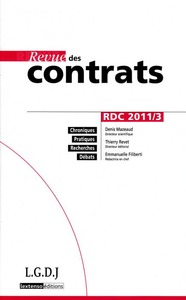 REVUE DES CONTRATS N 3 - 2011