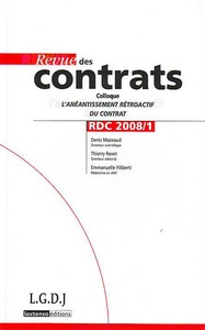 REVUE DES CONTRATS N 1 - 2008