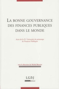 la bonne gouvernance des finances publiques dans le monde
