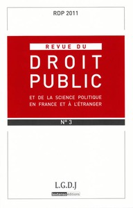 REVUE DU DROIT PUBLIC N 3 2011