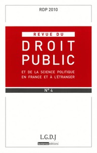 REVUE DU DROIT PUBLIC N 4 2010