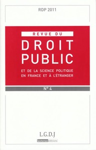 REVUE DU DROIT PUBLIC N 4 2011
