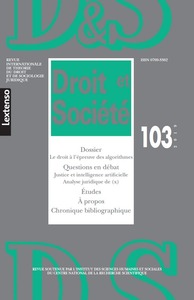 Revue Droit et Société, 2019 N°103