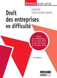 DROIT DES ENTREPRISES EN DIFFICULTÉ - 9ÈME ÉDITION