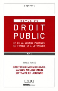 REVUE DU DROIT PUBLIC N 1 2011