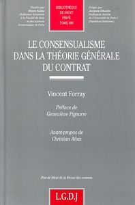 le consensualisme dans la théorie générale du contrat