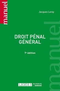 DROIT PENAL GENERAL - 7EME EDITION