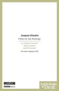 la notion d'erreur dans le droit positif actuel