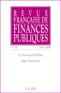 REVUE FRANÇAISE DE FINANCES PUBLIQUES N 70 - 2000