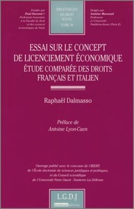 essai sur le concept de licenciement économique - etude comparée des droits fran