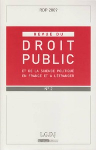 REVUE DU DROIT PUBLIC N 2 2009