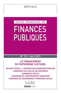 REVUE FRANCAISE DE FINANCES PUBLIQUES N 122 - 2013