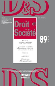 REVUE DROIT ET SOCIETE N 89 - 2015