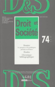 REVUE DROIT ET SOCIETE N 74 - 2010