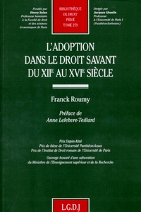 l'adoption dans le droit savant du xiie au xvie siècle