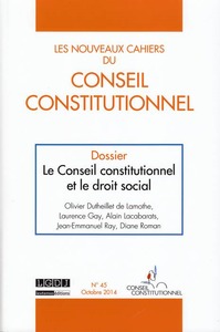 LES NOUVEAUX CAHIERS DU CONSEIL CONSTITUTIONNEL N 45 JUIN 2014