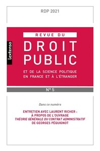 Revue du droit public et de la science politique en France et à l'étranger N°5-2021
