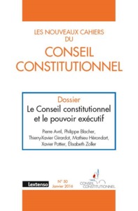 LES NOUVEAUX CAHIERS DU CONSEIL CONSTITUTIONNEL N 50 JANVIER 2016
