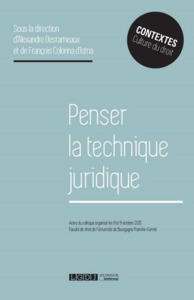 PENSER LA TECHNIQUE JURIDIQUE